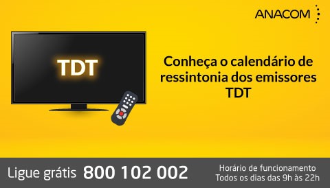 Calendário de ressintonia dos emissores tdt