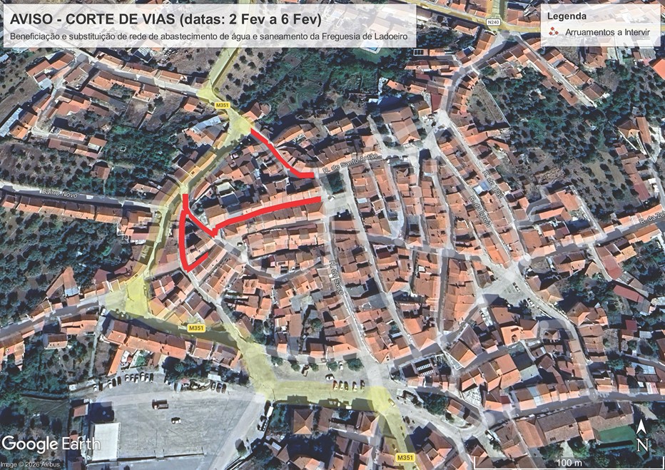 ruas intervencionadas no ladoeiro