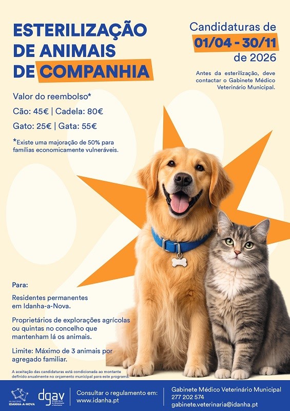 Cartaz Esterilização Animais Companhia